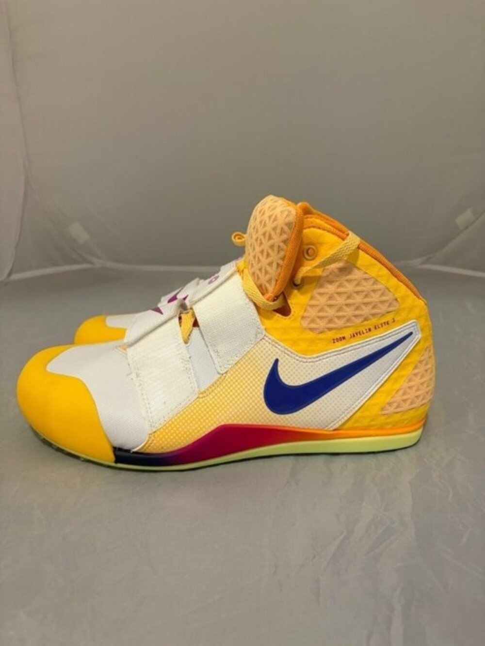 Nike Zoom Javelin Elite 3 Yellow Track Spikes throwing shoes sz 10.5 FZ9626 800